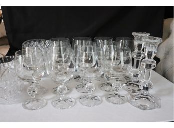 Collection Of Pretty Wine Glasses & More