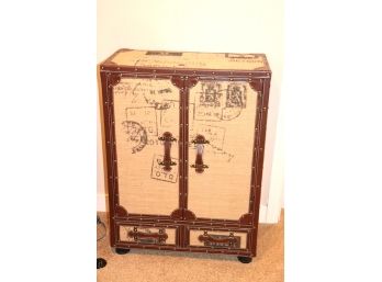Fun Travel Case Inspired Cabinet, Great Storage The Contents Are Not Included
