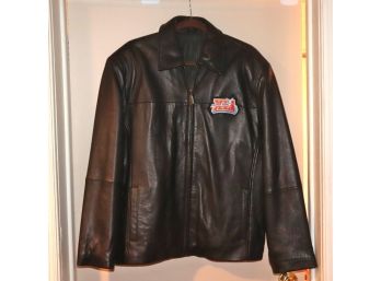 Reebok Leather Super Bowl XLI Jacket Genuine Leather Shell Size Medium