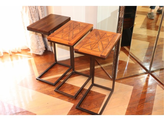 Set Of 3 Freestanding End Tables