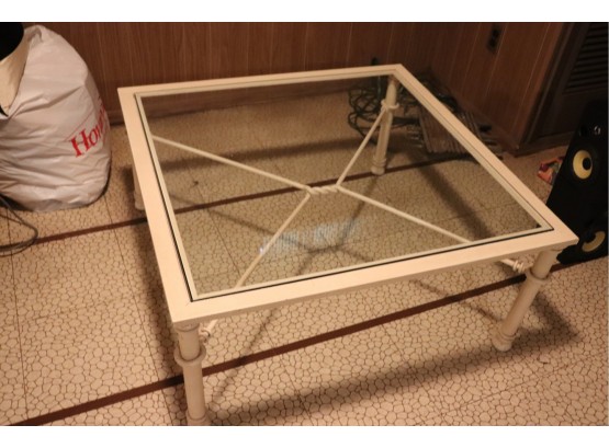 Metal Coffee Table With A Nice Detailing On Legs And In Center