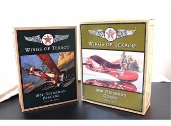Set Of 2 Wings Of Texaco Collectible Airplanes By Ertl Collectibles