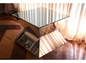 Mirrored Beveled Glass Coffee Table