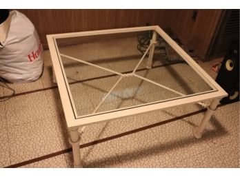 Metal Coffee Table With A Nice Detailing On Legs And In Center