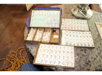 Vintage Mahjong Tile Set With Case And Rule Book ' The Ancient Game Of The Mandarins '