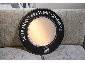 Blue Moon Brewing Company Round Mirror, 17 1/2” Diameter.