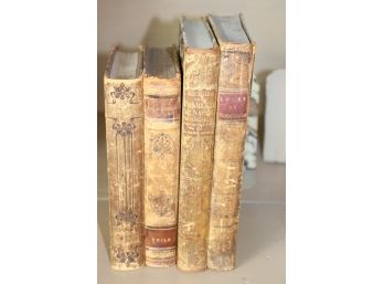 Lot Of 4 Antique Books Includes Human Understanding By John Locke