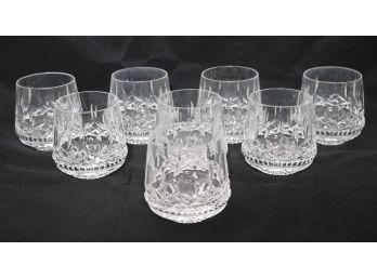 Set Of 8 Waterford Lismore Crystal Double Old-Fashioned Glasses