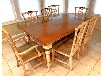French Country Style Farm Table With 7 Chairs By Troy Wesnidge Inc