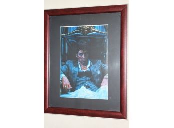 Framed Al Pacino Print In Wood Frame  Signed Print By Bill