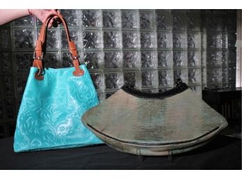 2 Beautiful Italian Leather Handbags