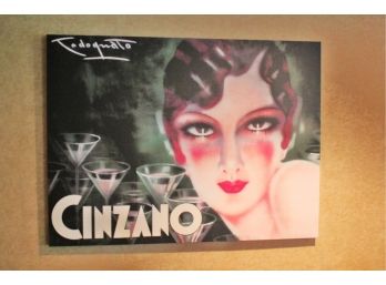 Vintage Italian Poster Reproduction Gicle Print Cinzano Todoquato