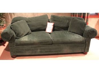 Hunter Green Upholstered Sleeper Sofa By Taylor King