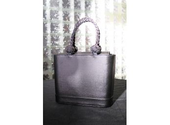 Black Leather Tote Bag With Red Satin Interior By Renaud Pellegrino