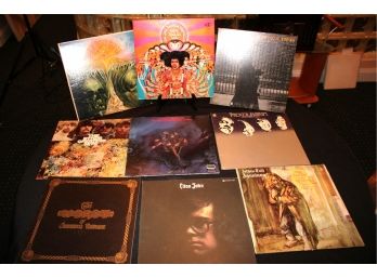 Assorted Vintage Record Albums - Elton John, Jimi Hendrix, The Moody Blues & More