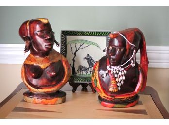 Assorted African Style Carvings & Decorative Accessories