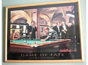 Game Of Fate Painting Poster Print By Chris Consani In Oakwood Frame