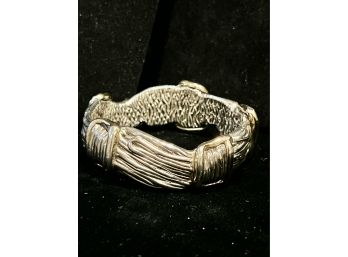 Modern Style Sterling Silver Bracelet - Signed J