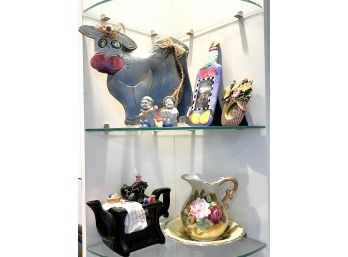 Assorted Eclectic Hand Painted Decorative Accessories