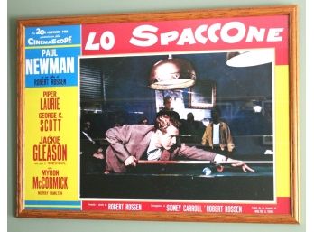 Super Cool Vintage Italian Movie Poster In Oakwood Frame