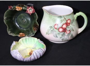 Assorted Hand Painted Ceramic Decorative Pieces