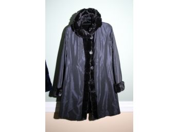 Fabulous Mink Lined Raincoat  Size 8/10