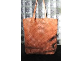 Woven Leather Tote Bag By Massimo Palomba