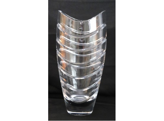 Gorgeous Rosenthal Crystal Vase, 24 Percent Lead Crystal Made In Slovenia