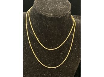 18k YG 29' Box Link Necklace