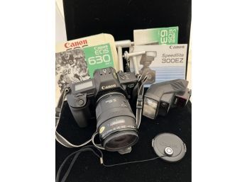 Canon EOS 630 Camera With Accessories As Pictured