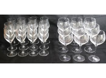 Collection Of Rosenthal Wine Glasses Includes 12 White Wine & 9 Red Wine Glasses