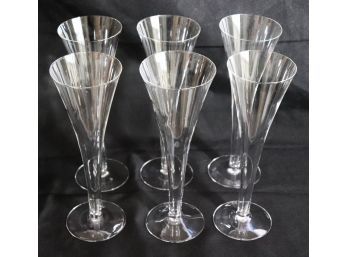 Collection Of 6 Tiffany & Company Champagne Flutes