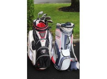 Golf Bag Includes Set Of Assorted Clubs And Pure Stroke Putter & Golf Bags As Pictured