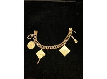 14k YG 7.75' Charm Bracelet