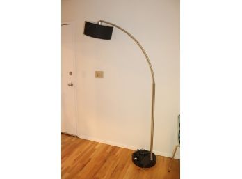 Contemporary Style Floor Lamp On A Stone Base