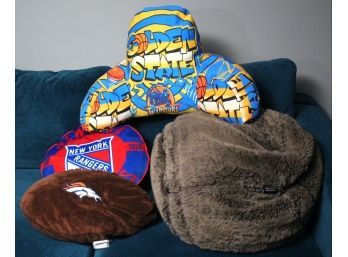 Collection Of Assorted Pillows & Lovesac Poof