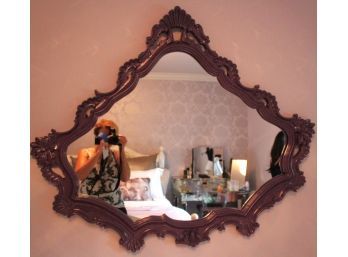 Fabulous Purple Painted Wall Mirror Approximately 48 Inches X 39 Inches Great For A Little Girls Room
