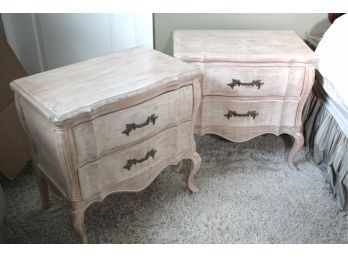 Stiehl Country French Style Dresser, Nightstand White Wash Style Like Finish, Refinished Well-Made Quality Pie