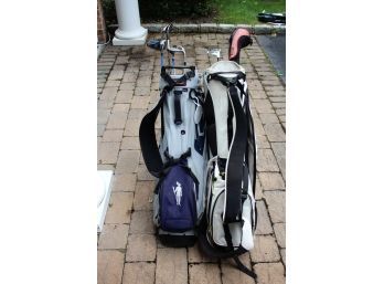 Assorted Individual Golf Clubs And 2 Golf Bags