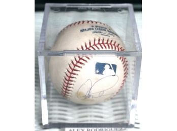 Alex Rodriguez Autographed Baseball, States And Looks To Be Game Used As Pictured