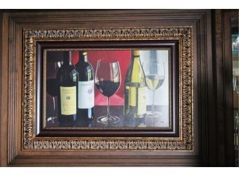 Cake Bread Cellars Wine Lithograph Signed & Numbered Lithograph By In A Stunning Frame By Stiltz 24/45 In Amaz