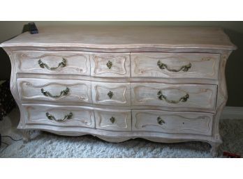 Stiehl Country French Style Dresser, Nice White Wash Style Country Like Finish Refinished Well-Made Qualit