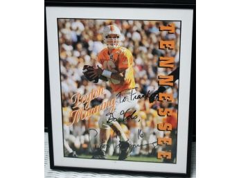 Framed/Autographed Peyton Manning Tennessee Picture