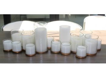 Decorative Attached Candles Approximately 15 Plus Pieces As Pictured Assorted Sizes