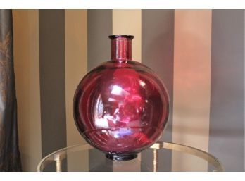Large Fabulous Cranberry Colored Glass Vase