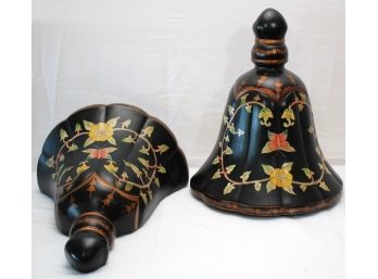 Large Asian Style Ceramic Stenciled Wall Sconces, Great For Your Home Decor Quality Well-Made Pair