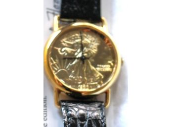 Walking Liberty Silver Dollar Wristwatch From The American International Mint
