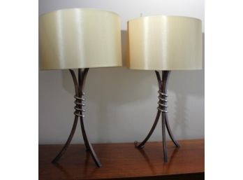 Pair Of Contemporary Style Table Lamps
