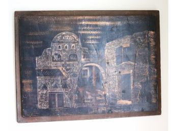 Copper Etching Of Ancient Buildings In Israel