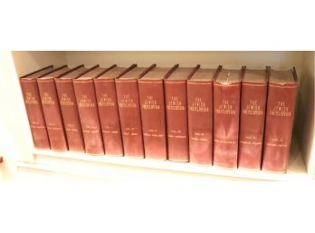 Lot Of 12 Hard Cover Books Of The Jewish Encyclopedia With Illustrations